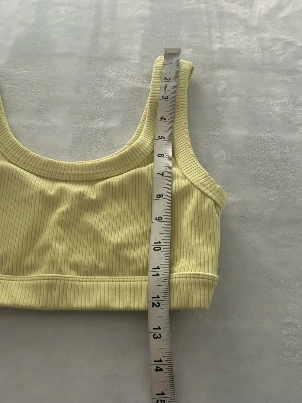 Alo Yoga Wellness Sports Padded Bra Buttercup Yellow Ribbed Women’s Size Small